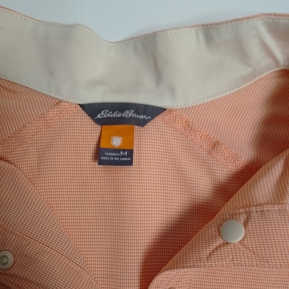 Eddie Bauer women windbreaker size medium peach vented waterproof pullover - Picture 2 of 8